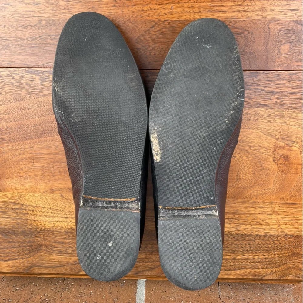 Johnston & Murphy Loafer Dress Shoes Mens 11 Black Genuine Ostrich Made In Italy - Picture 13 of 15